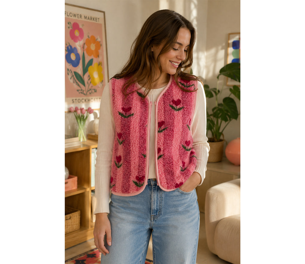 Alwero - Weste "ALF ZIP" Adult, CHERRY, Merinowolle