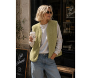 Alwero - Weste "ALF ZIP" Adult, PISTACHIO, Merinowolle