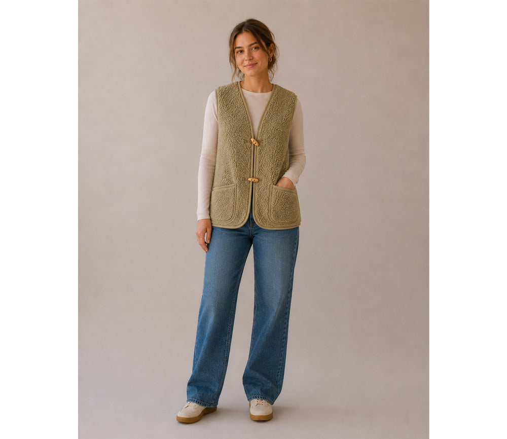 Alwero - Bodywarmer "Alpen 3.0" Adult, Biowolle, Pistachio, ultra light