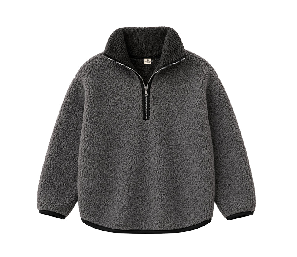 Alwero - Sweater BEL, Oversize ANTHRACITE, Biowolle, ULTRA LIGHT