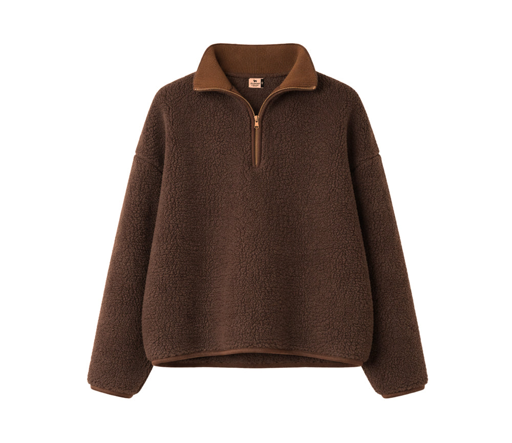Alwero - Sweater BEL, Oversize CHOCO MARTINI, Biowolle, ULTRA LIGHT