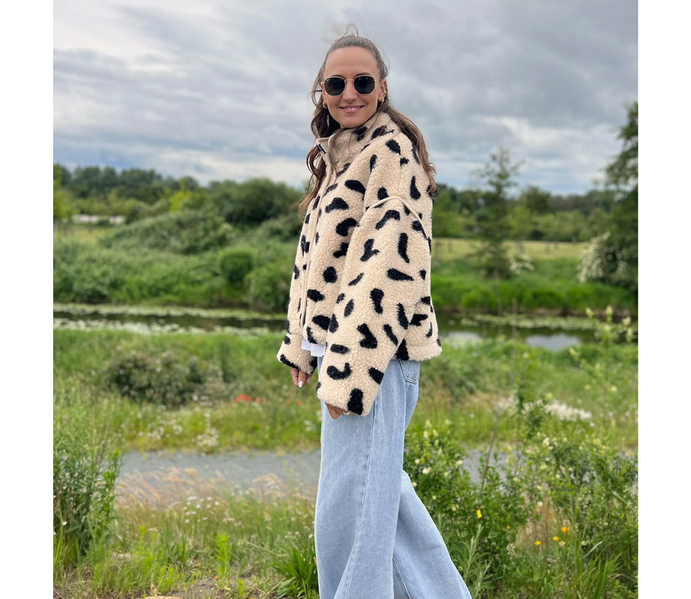 Alwero - Jacke BLOOM, Oversize, GEPARD, Merinowolle, ultra light