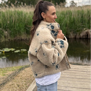 Alwero - Jacke BLOOM, Oversize, WILD ROSE, Merinowolle, ultra light
