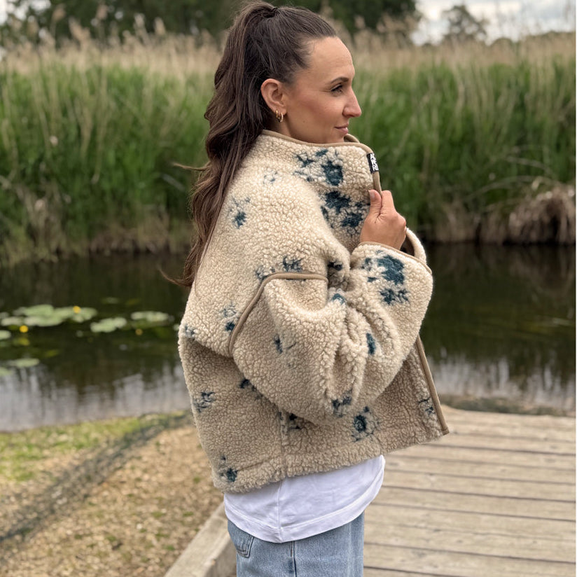 Alwero - Jacke BLOOM, Oversize, WILD ROSE, Merinowolle, ultra light