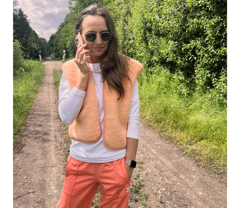 Alwero - Weste "CAMINO" Adult, Apricot, Biowolle Ultra Light