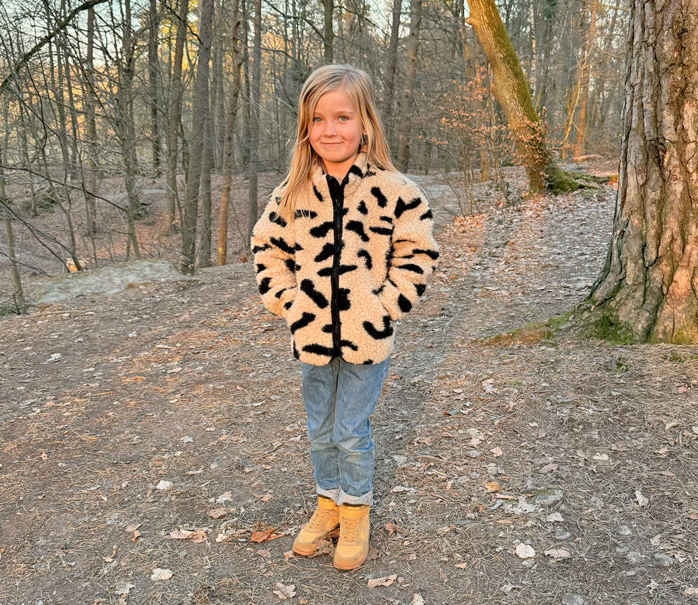 Alwero - Teddy Wolljacke LEO Junior, Biowolle, Gepard