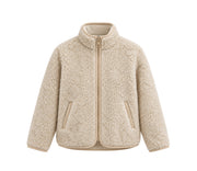 Alwero - Teddy Jacke Women, "Leo", Beige, Biowolle