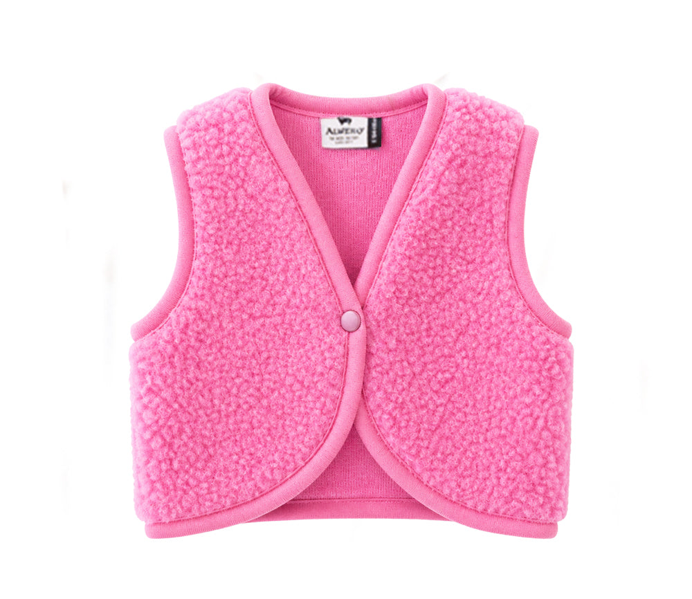 Alwero - Bodywarmer "LULU" Junior, BUBBLE GUM, Merinowolle, ultra light - LIMITED EDITION