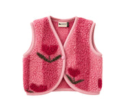 Alwero - Bodywarmer "LULU" Junior, CHERRY, Merinowolle, ultra light - LIMITED EDITION