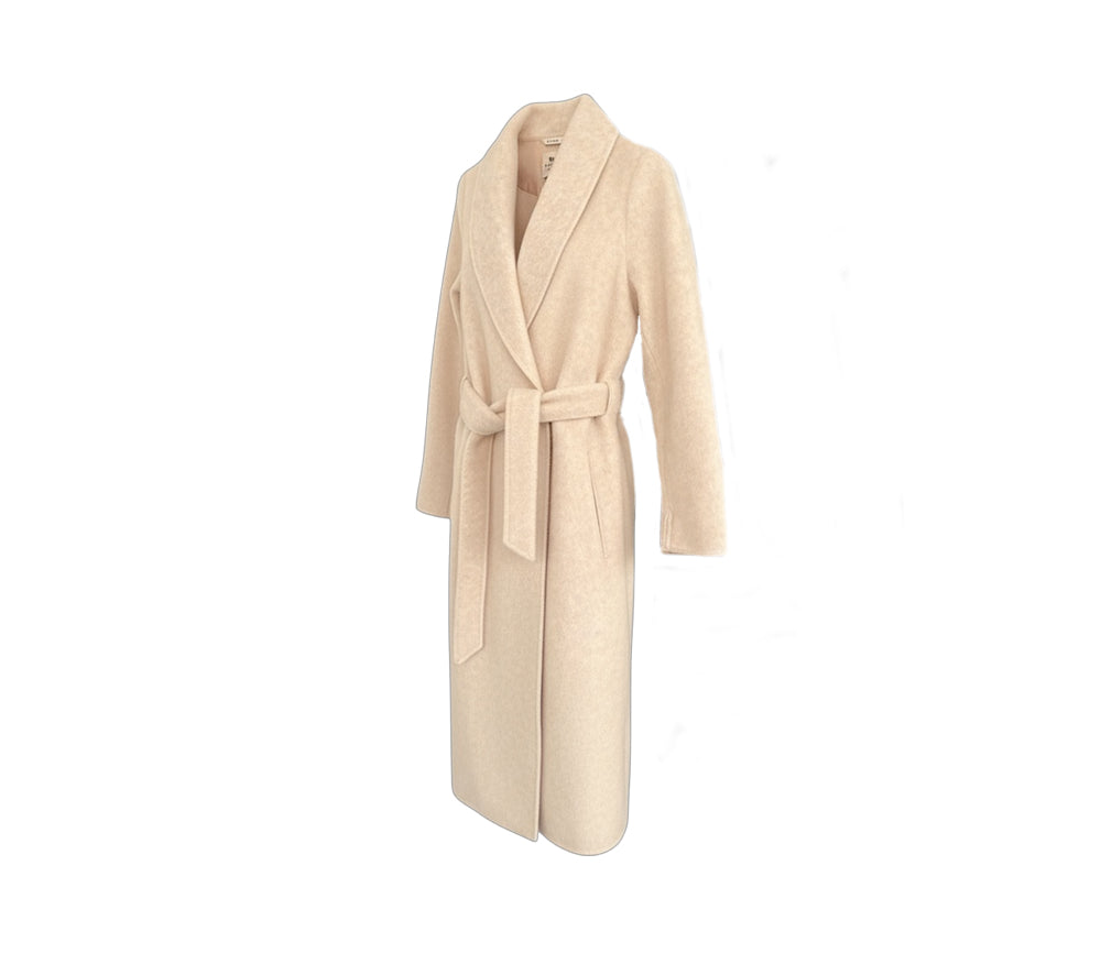 Alwero - Wollmantel Woman "DANIELLE", Biowolle, BEIGE