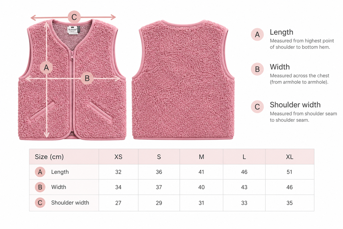 Alwero - Bodywarmer "POS" Junior, FLOWS APRICOT, Merinowolle, ultra light - LIMITED EDITION