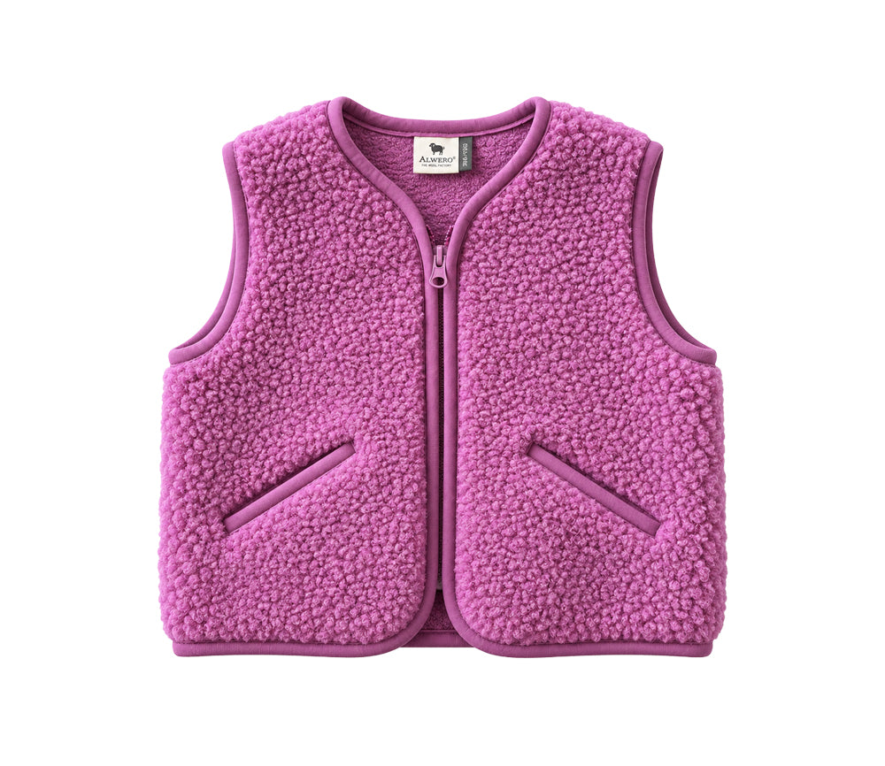 Alwero - Bodywarmer "POS" Junior, FRENCH VIOLETT, Merinowolle, ultra light
