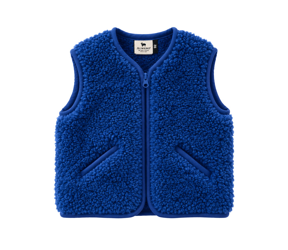 Alwero - Bodywarmer "POS" Junior, BlueBlue, ultra light, Merinowolle