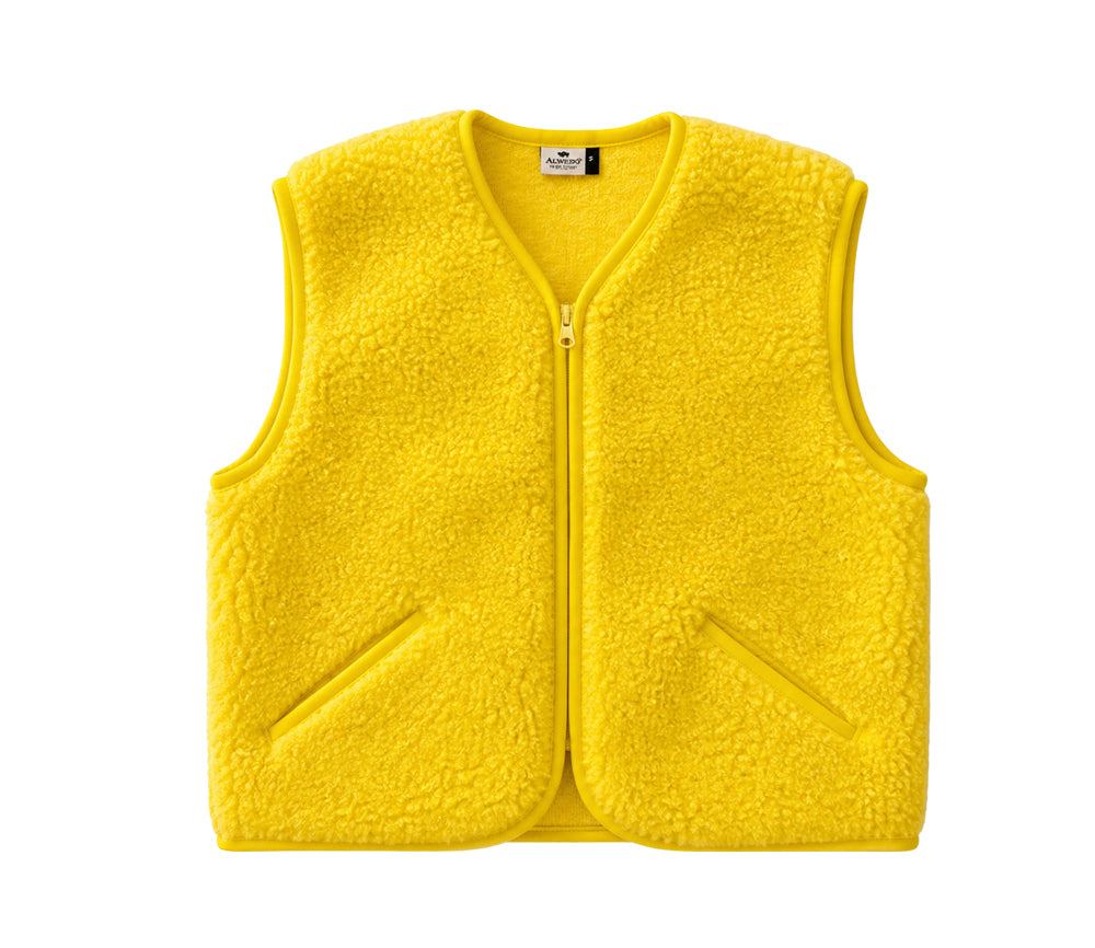 Alwero - Vest "POS" Adult, LEMON GRASS, Merino wool, ultra light - LIMITED EDITION