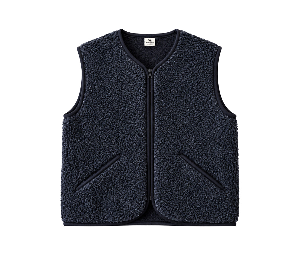 Alwero - Weste "POS" Adult, Biowolle, DEEP BLACK, ultra light