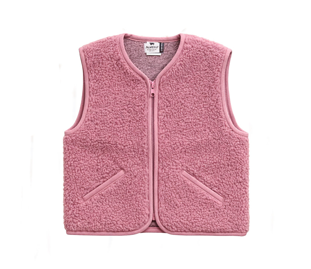 Alwero - Vest "POS" Adult, organic wool, Venetian Pink, ultra light
