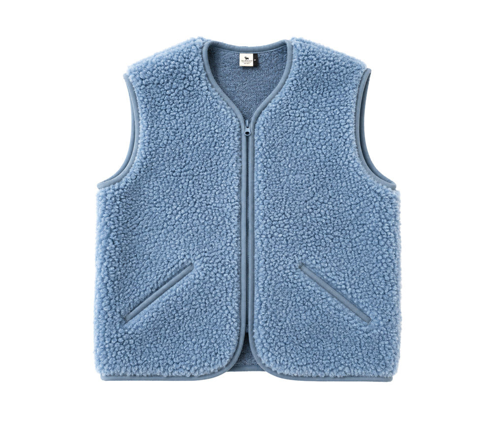 Alwero - Weste "POS" Adult, Biowolle, Icy Blue, ultra light