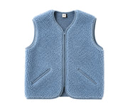 Alwero - Weste "POS" Adult, Biowolle, Icy Blue, ultra light