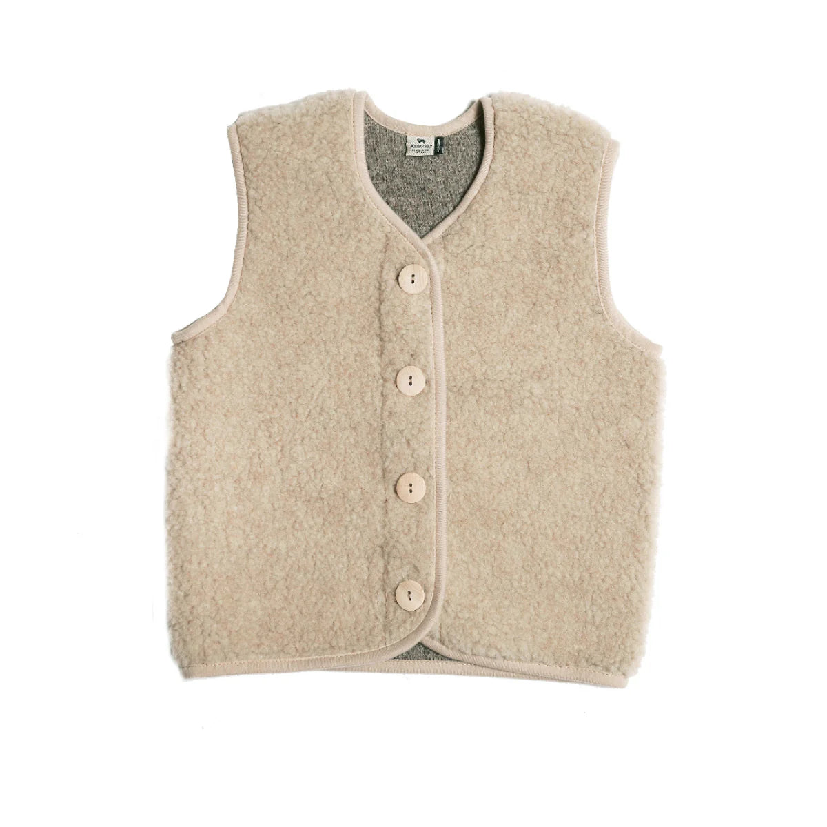 Alwero - Bodywarmer "PO" Adult, Biowolle, SAND BROWN, ultra light