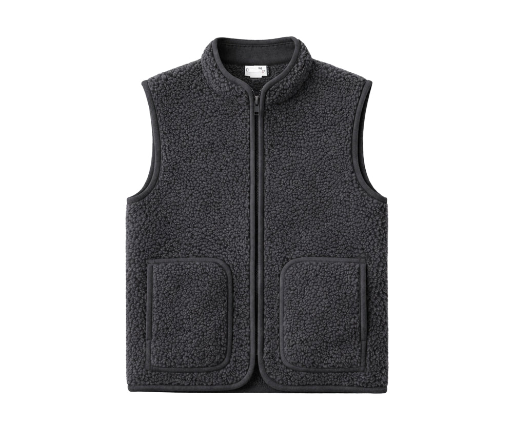 Alwero - Bodywarmer RUDI Adult, Anthrazit, Biowolle ultra light