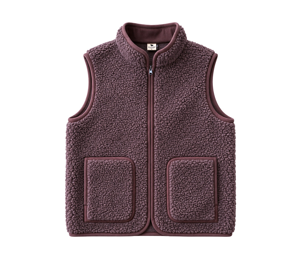 Alwero - Bodywarmer RUDI Adult, CHOCOLATE MARTINI, Merinowolle, ultra light