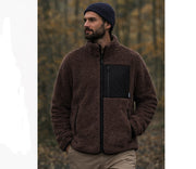 Alwero - Jacke SHERPA, CHOCOLATE MARTINI, MEN, Biowolle, ultra leicht