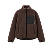 Alwero - Jacke SHERPA, CHOCOLATE MARTINI, MEN, Biowolle, ultra leicht