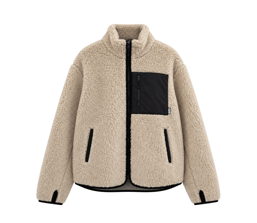 Alwero - SHERPA jacket, SAND BROWN, MEN, organic wool, ultra light