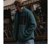 Alwero - Jacke SHERPA MEN, TRANS TEAL, Merinowolle, ultra leicht