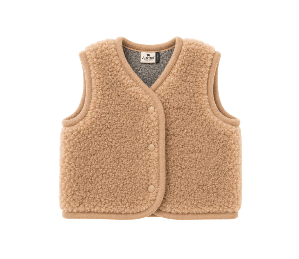 Alwero - Bodywarmer "TYB" BABY, TAN, Merinowolle, ultra light