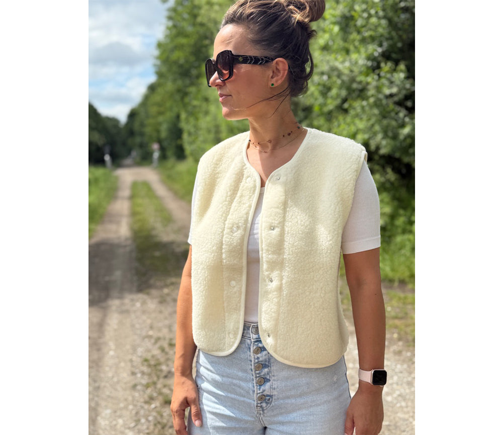 Alwero - Bodywarmer "TYB" ADULT, Biowolle, OFF-WHITE, ultra light