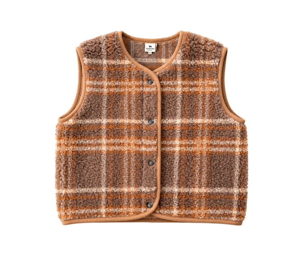 Alwero - Bodywarmer "TYB" ADULT, Biowolle, SCOTCH DARK BROWN, ultra light