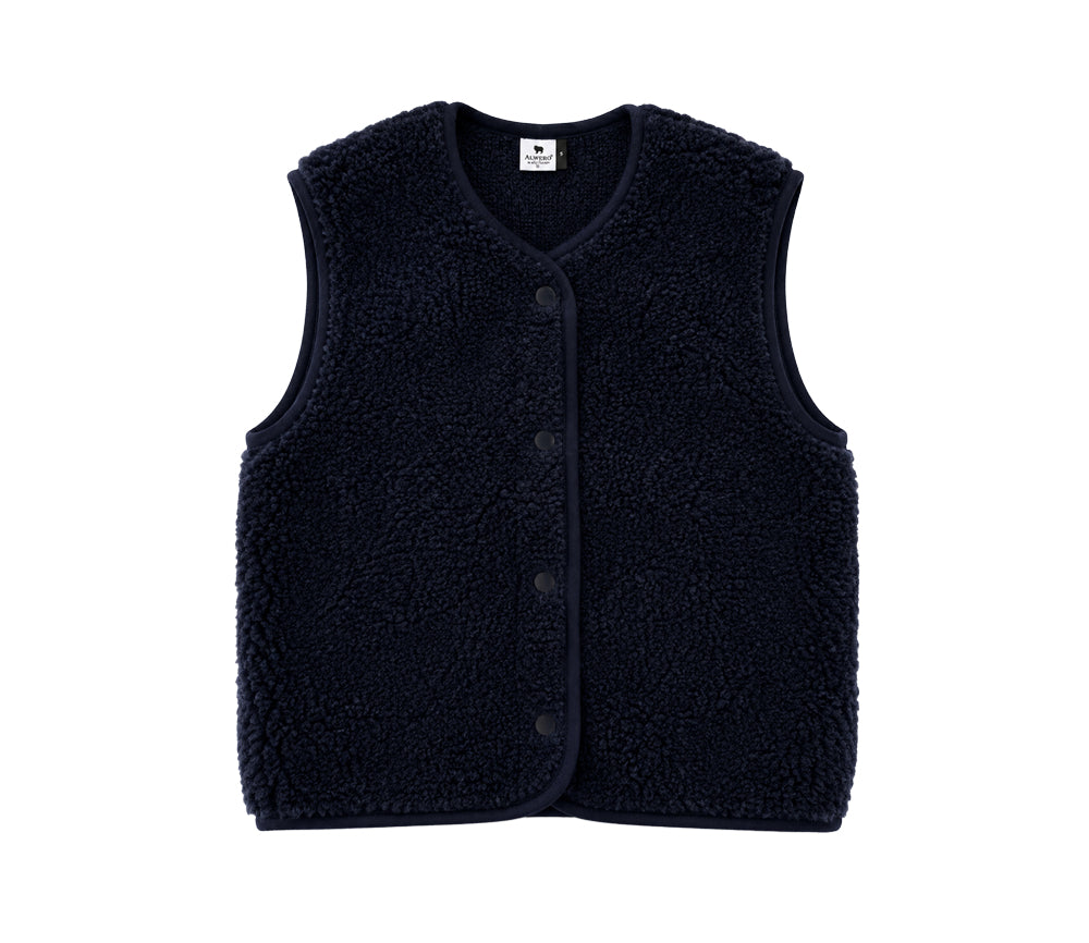 Alwero - Weste "TYB" Adult,  Deep Black, Biowolle Ultra Light