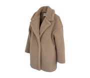 Alwero - Mantel "TEDDY MID" Adult,  Tan, Biowolle Ultra Light