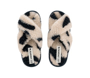 Alwero - Hausschuhe Flip-Flop, TWENN X, LEO Gepard, Biowolle
