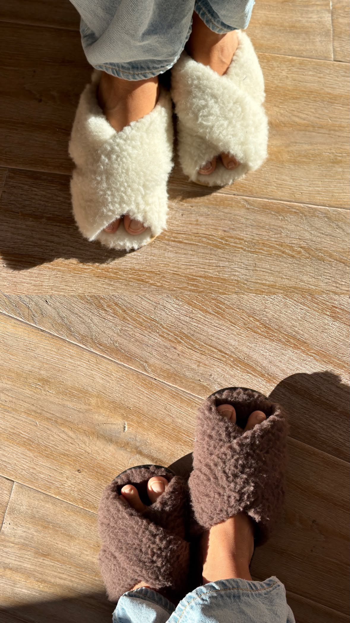 Alwero - Hausschuhe Flip-Flop, TWENN X, Chocolate Martini, Biowolle