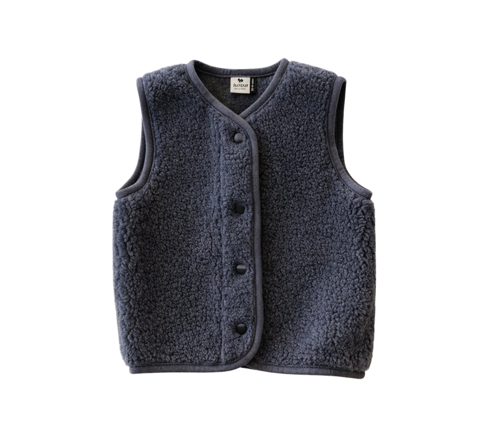 Alwero - Bodywarmer "TYB" Junior, Biowolle, Anthracite, ultra light