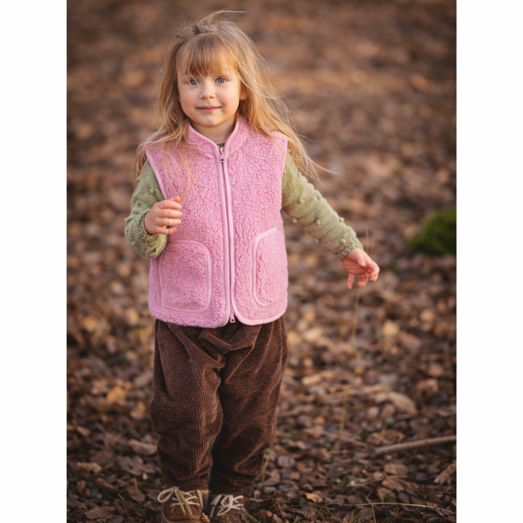 Alwero - Bodywarmer RUDI Junior, Venetian Pink, Biowolle ultra light