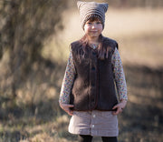 Alwero - Bodywarmer "TYB" Junior, Biowolle, Chocolate Martini, ultra light