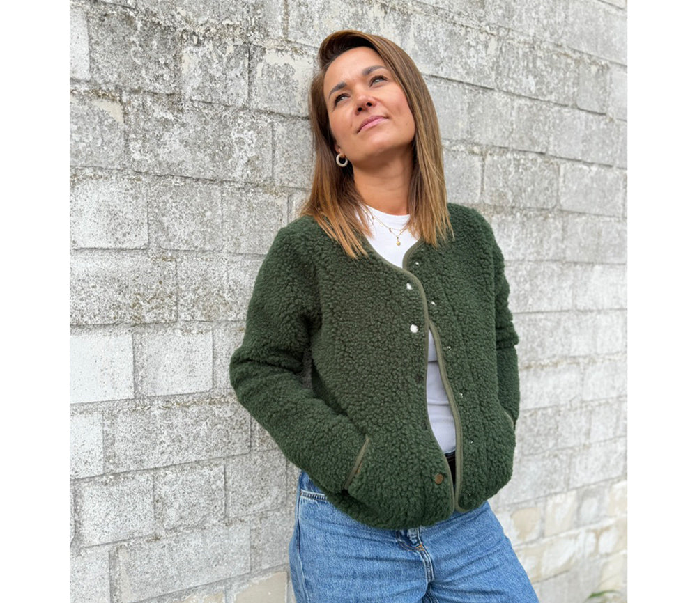 Alwero - Jacke "TYBS" Adult, DARK GREEN, Merinowolle Ultra Light