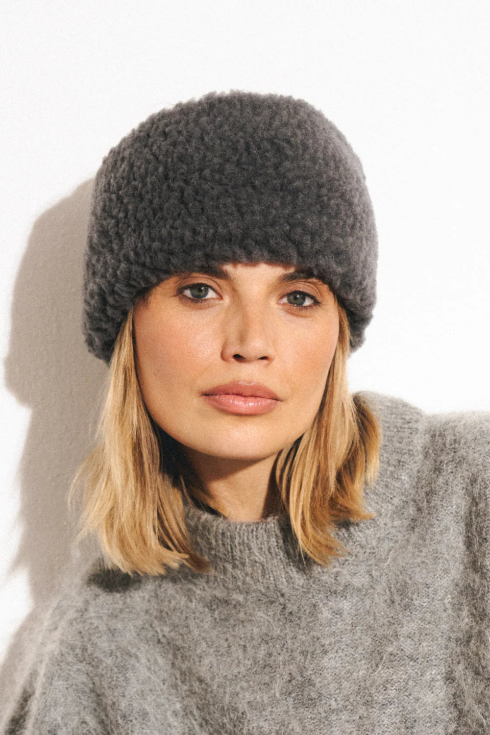 Alwero - Stirnband / Halswärmer VOVO, Anthracite, Biowolle, ultra light