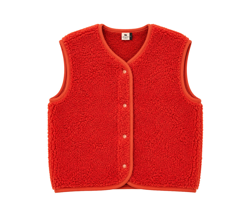 Alwero - Weste "TYB" Adult,  Coral, Biowolle Ultra Light