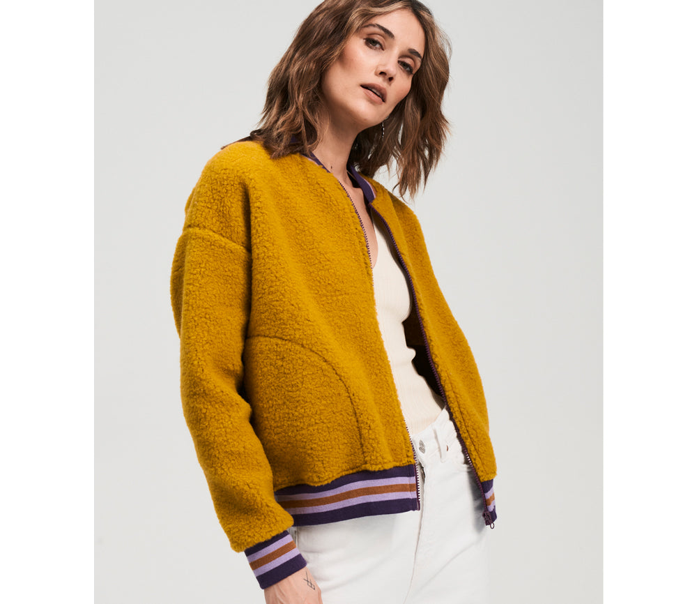 Alwero - Jacke BOOM, Dijon, Biowolle, ultra light