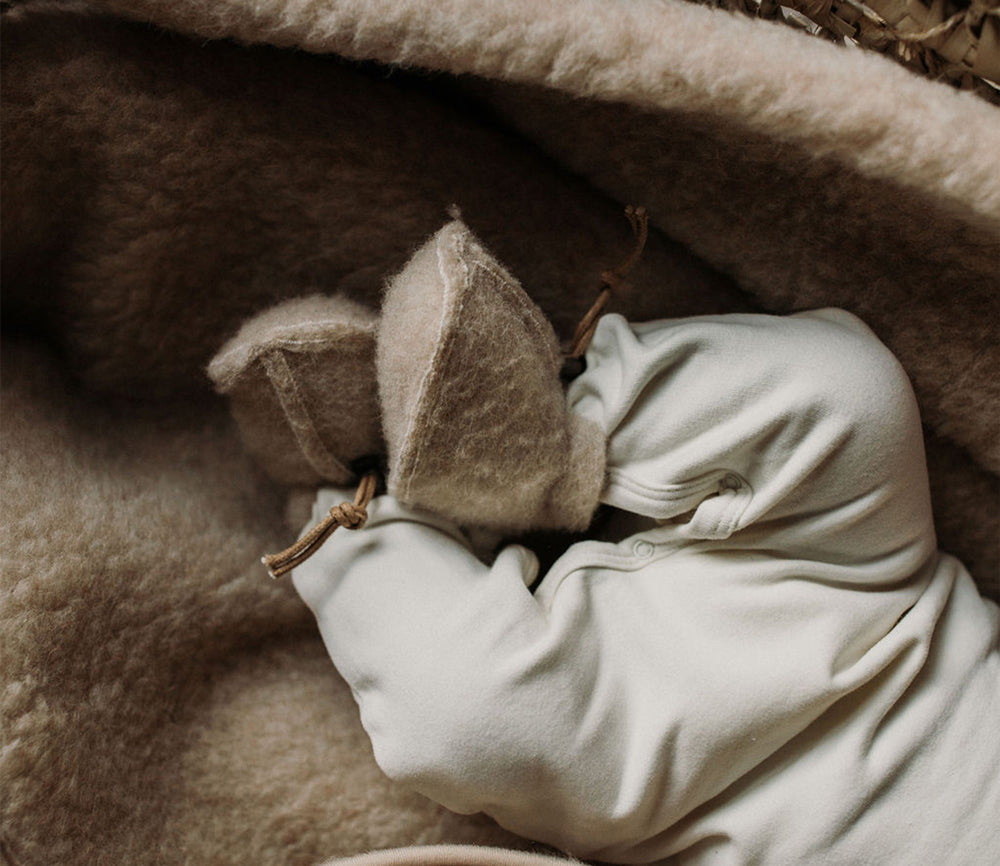 Alwero - Schühchen Baby, Emo Wool, Beige, Biowolle