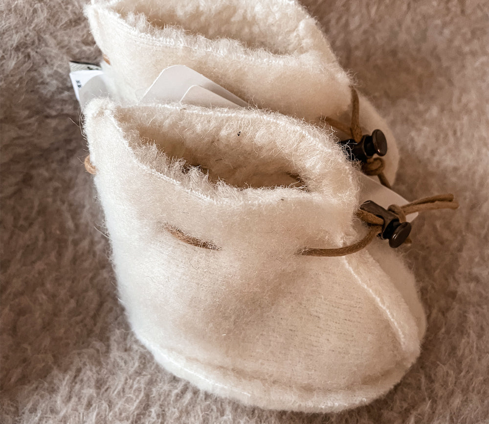Alwero - Schühchen Baby, Emo Wool, Natural, Biowolle