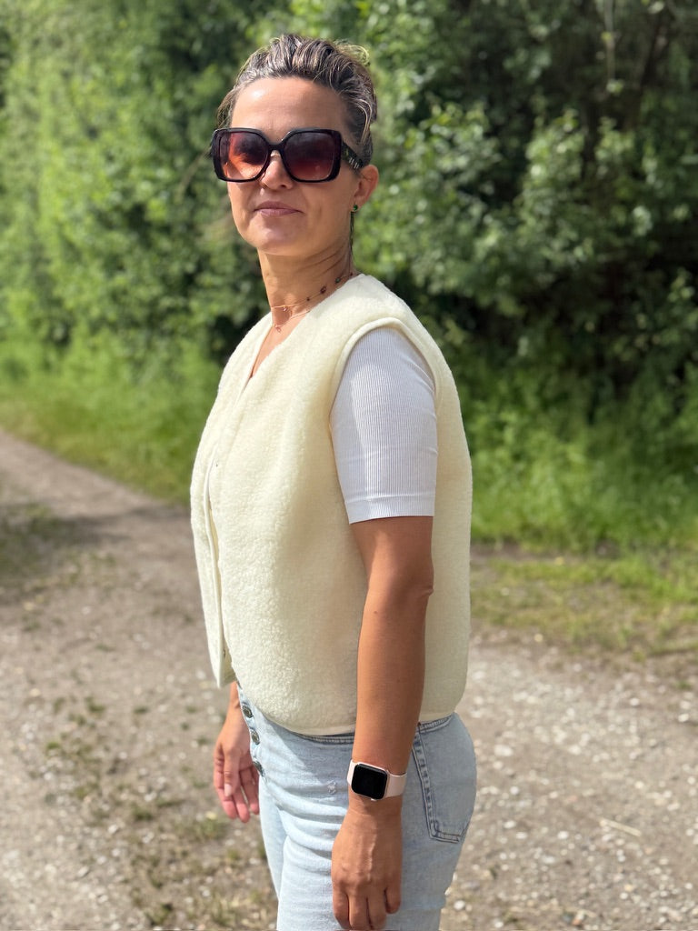 Alwero - Bodywarmer "TYB" ADULT, Biowolle, OFF-WHITE, ultra light