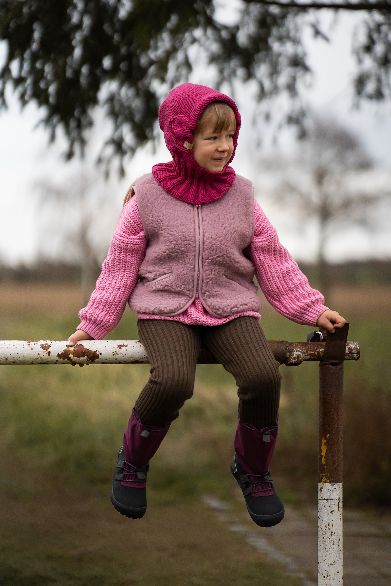 Alwero - Bodywarmer "POS" Junior, Venetian Pink, ultra light, Biowolle