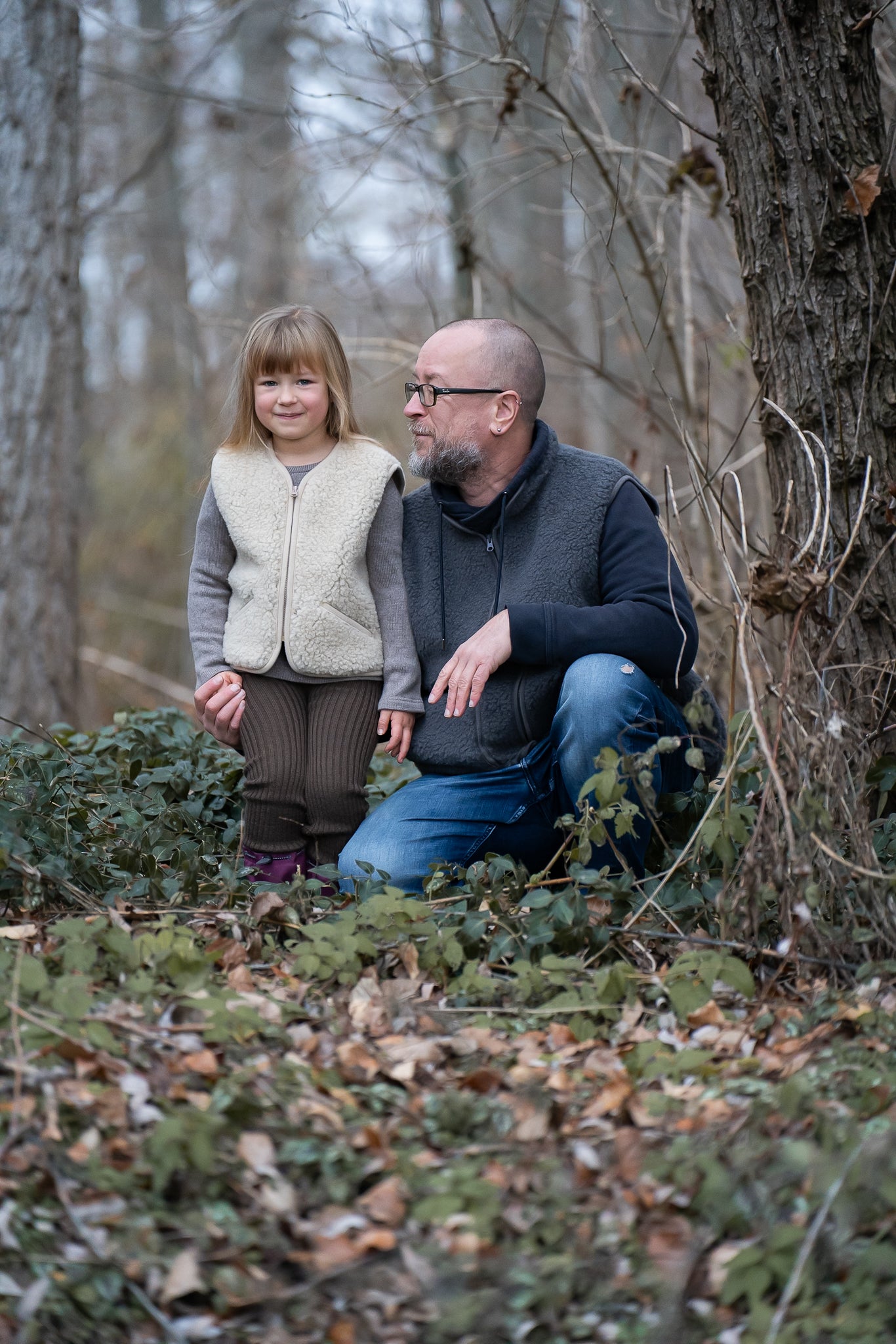 Alwero - Bodywarmer "POS" Junior, Sand Brown, ultra light, Biowolle