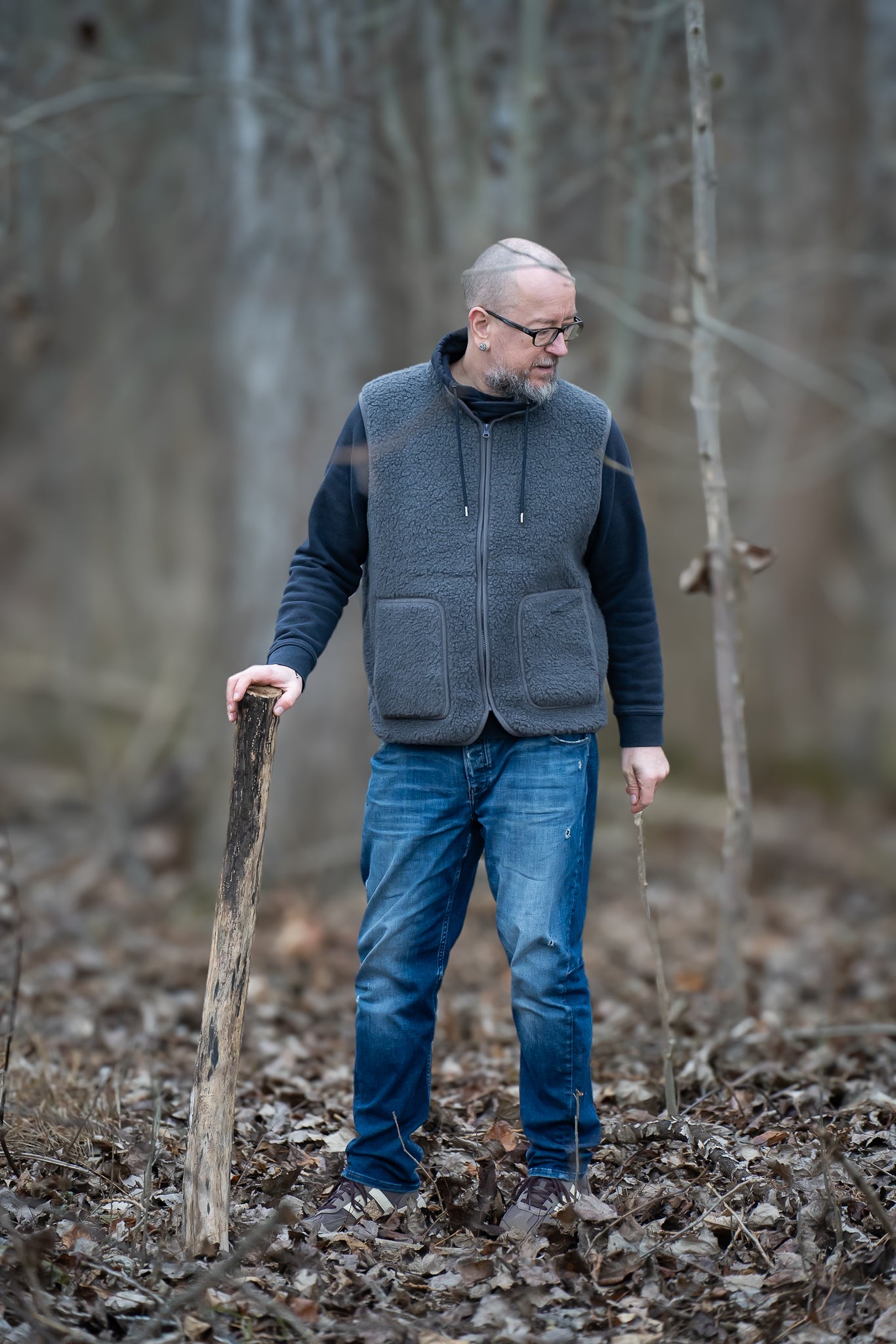 Alwero - Bodywarmer RUDI Adult, Anthrazit, Biowolle ultra light