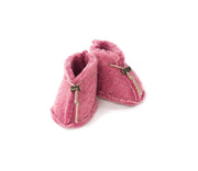 Alwero - Baby booties, Emo Wool, pink, organic wool